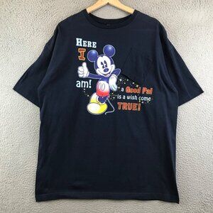 Disney Mickey Mouse Good Pal Here I Am Upside Down Pocket T shirt Size XL